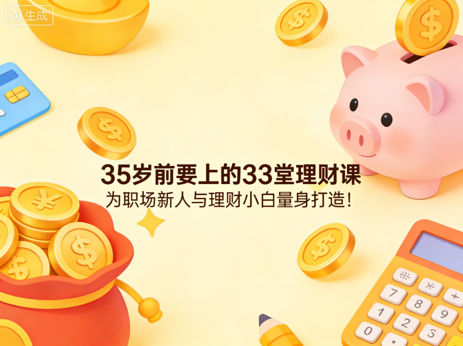 《35岁前要上的33堂理财课》为职场新人与理财小白量身打造！