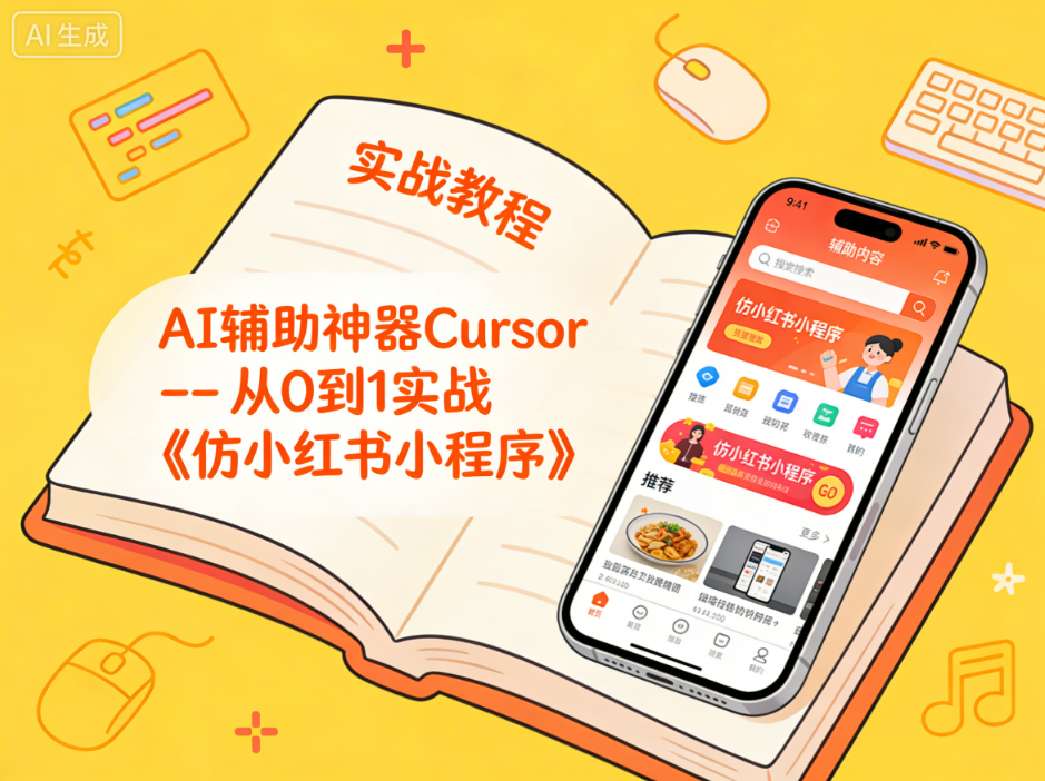AI辅助神器Cursor --从0到1实战《仿小红书小程序》