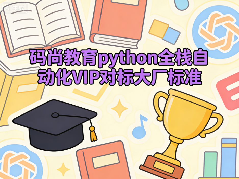 码尚教育python全栈自动化VIP对标大厂标准