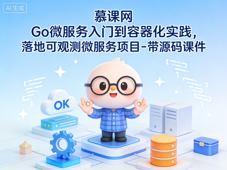 慕课网 Go微服务入门到容器化实践,落地可观测微服务项目 - 带源码课件