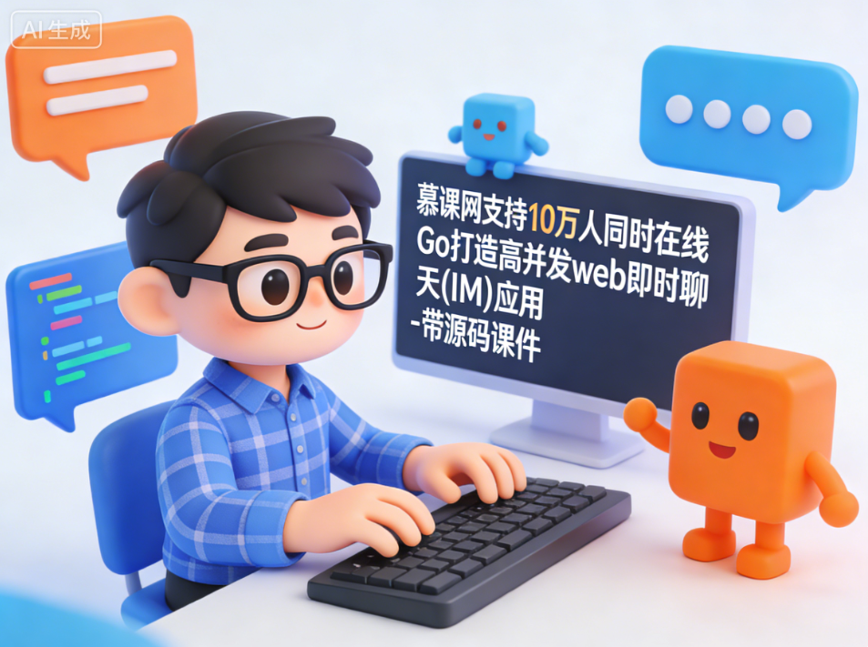 慕课网 支持10万人同时在线 Go打造高并发web即时聊天(IM)应用 - 带源码课件